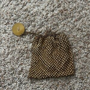 Elegant Gold Mesh Evening Bag
